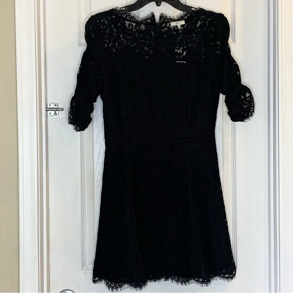 Joie Riya Black Lace Cocktail Dress Size 2